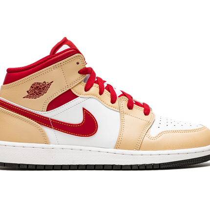 Air Jordan 1 Mid GS "Beige / Red"