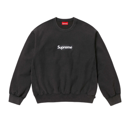 Supreme Washed Box Logo Crewneck "SS 25 - Black"