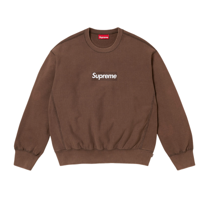 Supreme Washed Box Logo Crewneck "SS 25 - Brown"