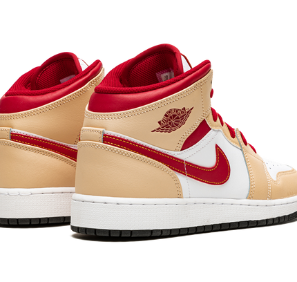 Air Jordan 1 Mid GS "Beige / Red"