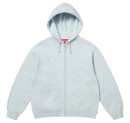 Supreme Last Supper Embroidered Zip Up Hooded Sweater "SS 25 - Light Blue"