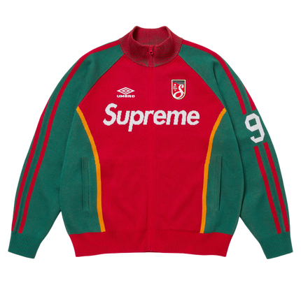 Supreme Umbro® Zip Up Sweater "SS 25 - Red"