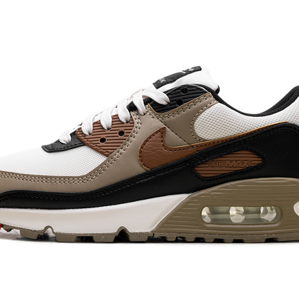 Nike Air Max 90 WMNS "Phantom Black Fire Red Light British Tan"