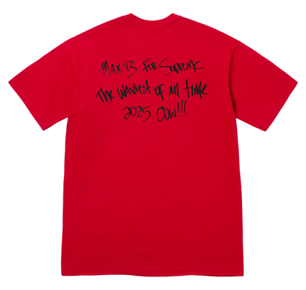 Supreme Max B Tee "SS25 - Red"