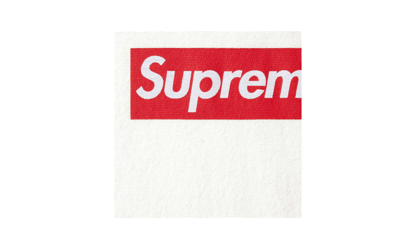 Supreme Washed Box Logo Crewneck "SS 25 - White"