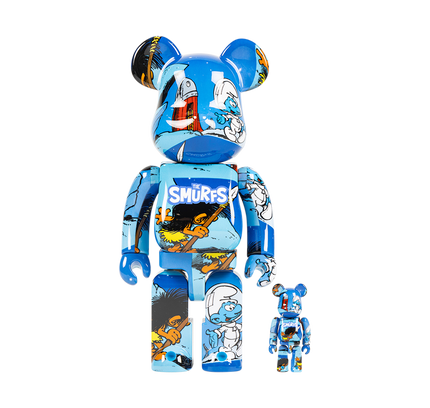 Bearbrick x The Smurfs (The Astrosmurf) "100% & 400% Set"