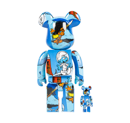 Bearbrick x The Smurfs (The Astrosmurf) "100% & 400% Set"