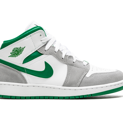 Air Jordan 1 Mid SE GS "Grey / Pine Green"
