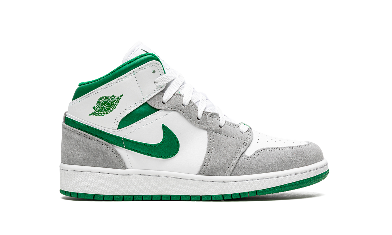 Air Jordan 1 Mid SE GS "Grey / Pine Green"