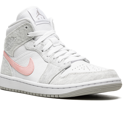 Air Jordan 1 MID SE WMNS "Heather Grey / Pink / Iron Ore"
