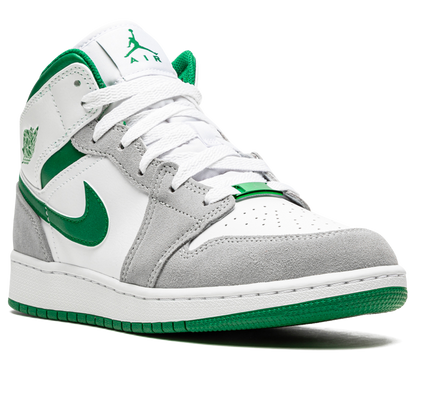 Air Jordan 1 Mid SE GS "Grey / Pine Green"