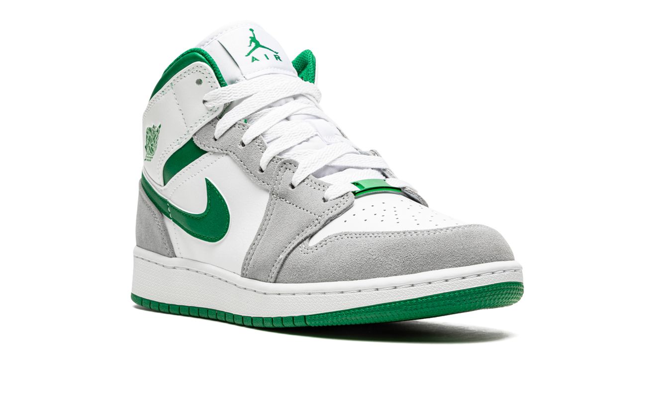 Air Jordan 1 Mid SE GS "Grey / Pine Green"