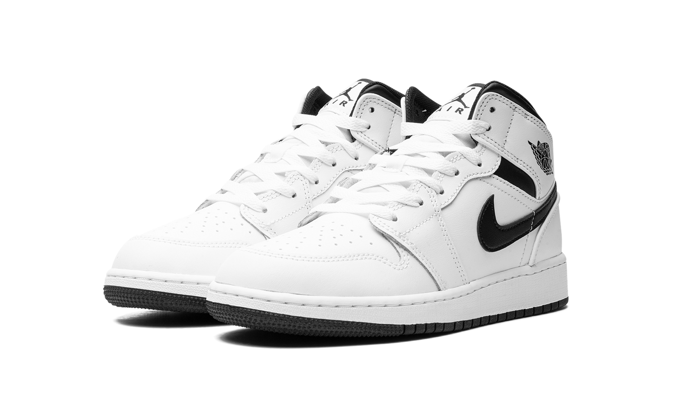 Air Jordan 1 Mid GS "White/Black"
