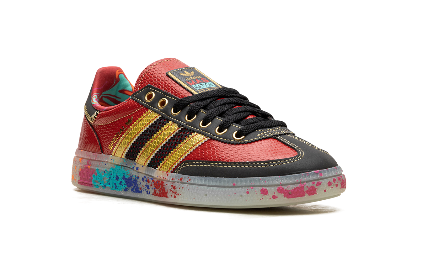 Adidas Handball Spezial "S.E.E.D. - Scarlet Gold Paint Splatter"