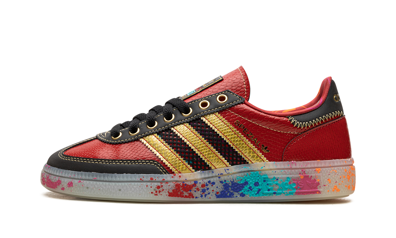 Adidas Handball Spezial "S.E.E.D. - Scarlet Gold Paint Splatter"