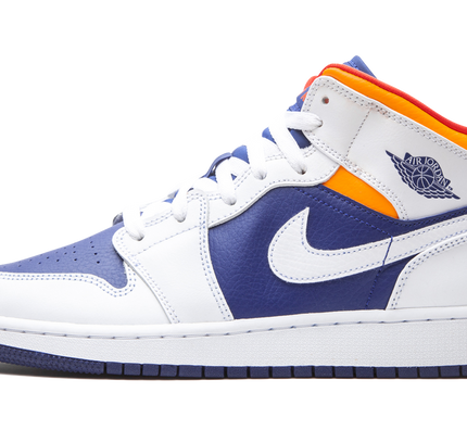 Air Jordan 1 Mid GS "White Deep Royal Blue"