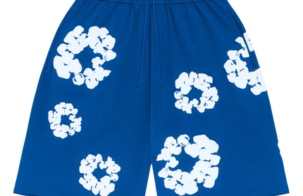 Denim Tears The Cotton Wreath Shorts Königsblau