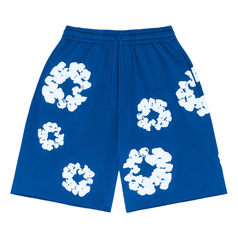 Denim Tears The Cotton Wreath Shorts Königsblau