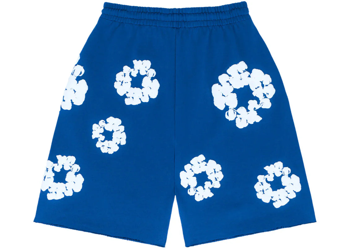 Denim Tears The Cotton Wreath Shorts Königsblau