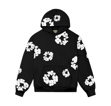 Denim Tears – Kapuzenpullover „The Cotton Wreath“ in Schwarz