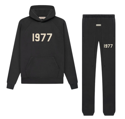Fear of God Essentials 1977 Iron Black Komplettset