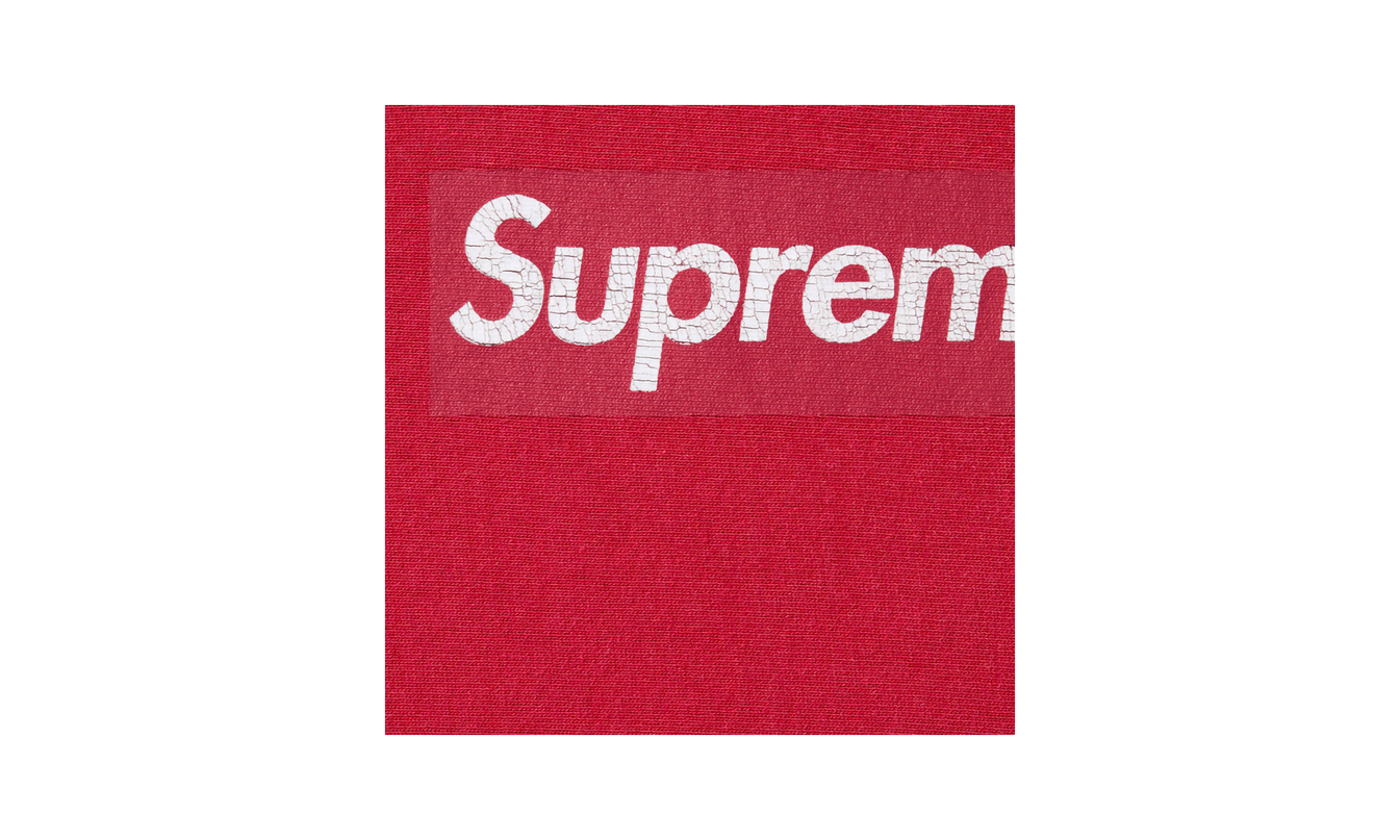 Supreme Washed Box Logo Crewneck "SS 25 - Red"