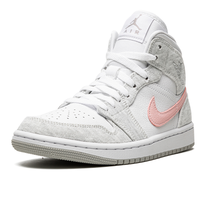Air Jordan 1 MID SE WMNS "Heather Grey / Pink / Iron Ore"