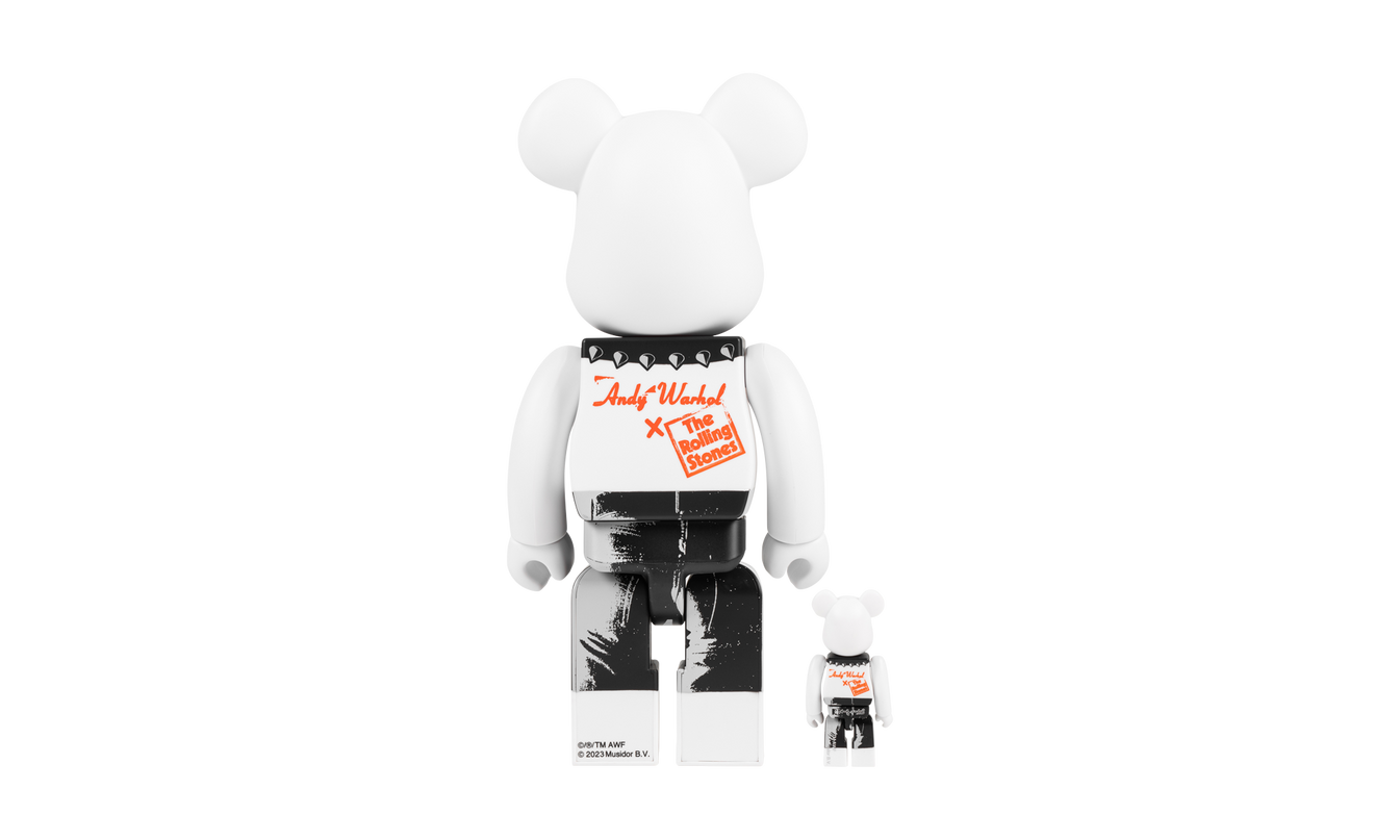 Bearbrick Andy Warhol "The Rolling Stones - Sticky Fingers 100% 400%"