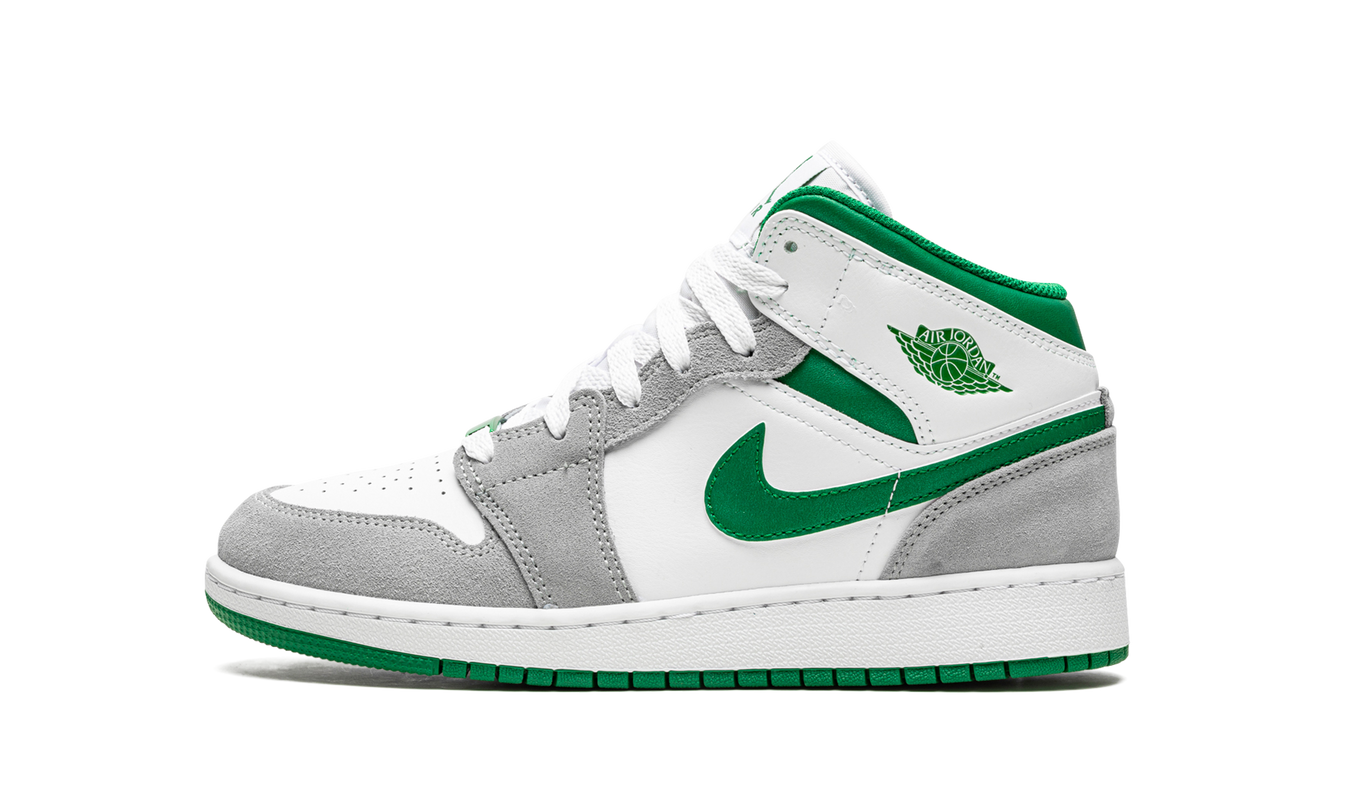 Air Jordan 1 Mid SE GS "Grey / Pine Green"