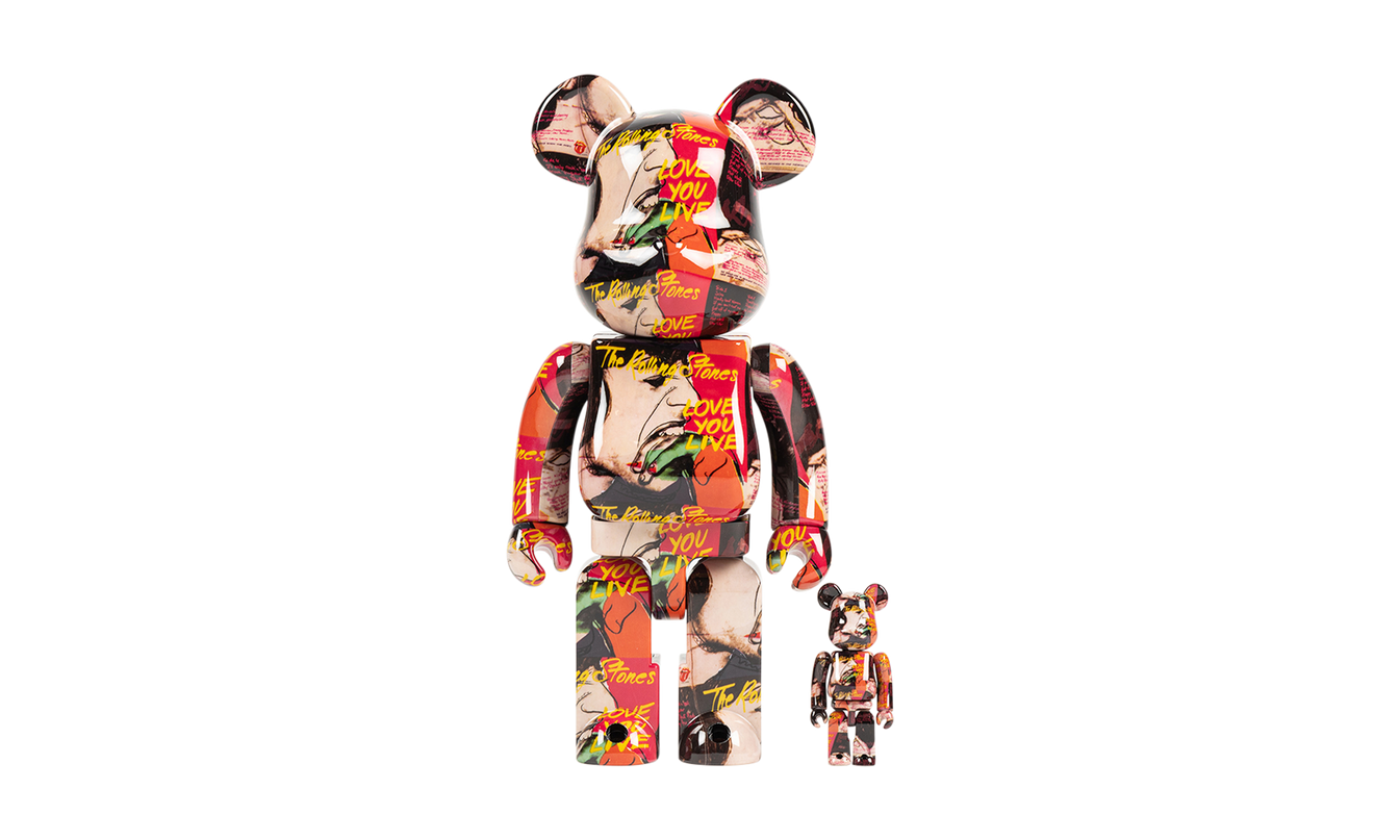 Bearbrick Andy Warhol "The Rolling Stones (Love You Live) 100% & 400%"