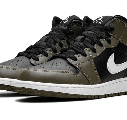 Air Jordan 1 Mid GS "Black White Olive"