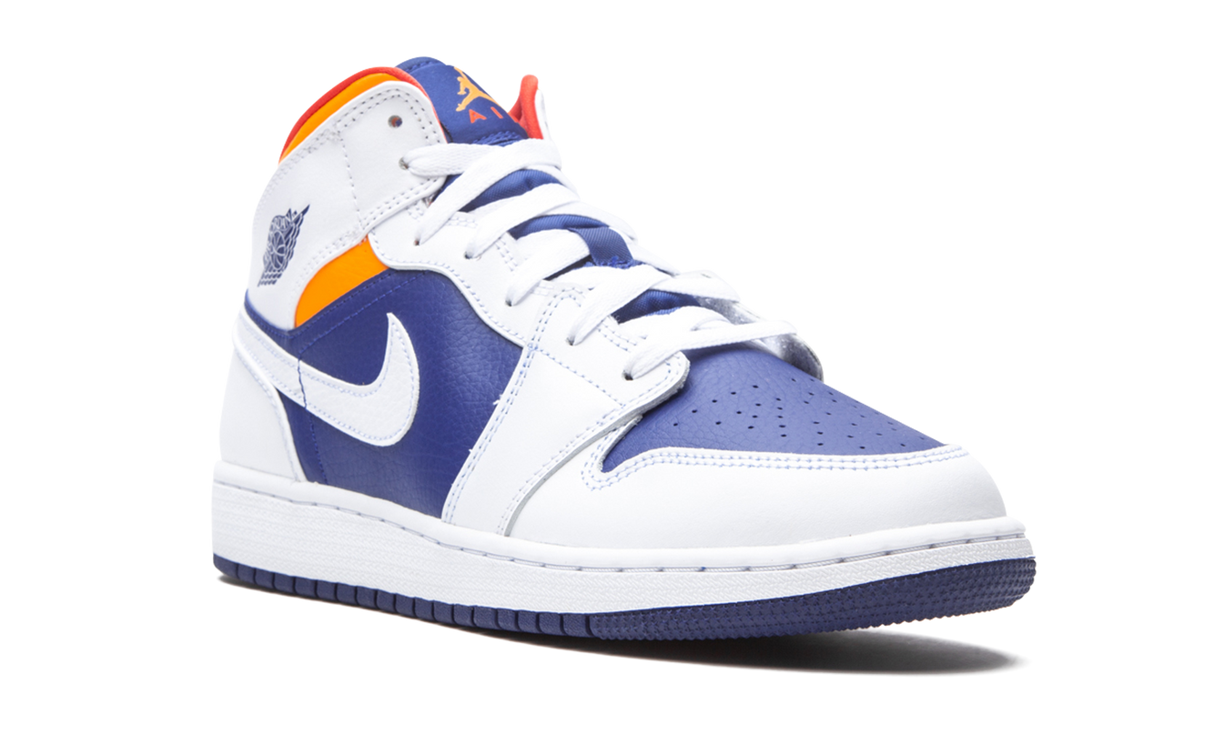 Air Jordan 1 Mid GS "White Deep Royal Blue"