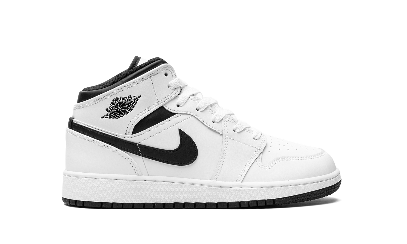 Air Jordan 1 Mid GS "White/Black"