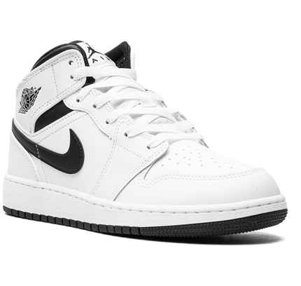 Air Jordan 1 Mid GS "White/Black"