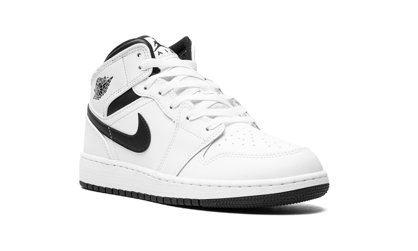 Air Jordan 1 Mid GS "White/Black"