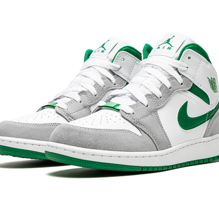 Air Jordan 1 Mid SE GS "Grey / Pine Green"