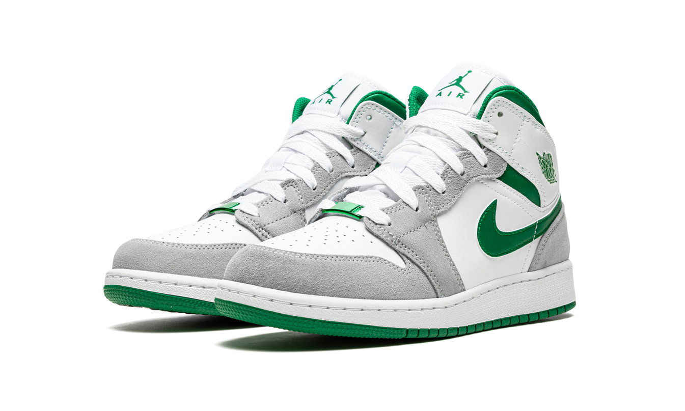 Air Jordan 1 Mid SE GS "Grey / Pine Green"