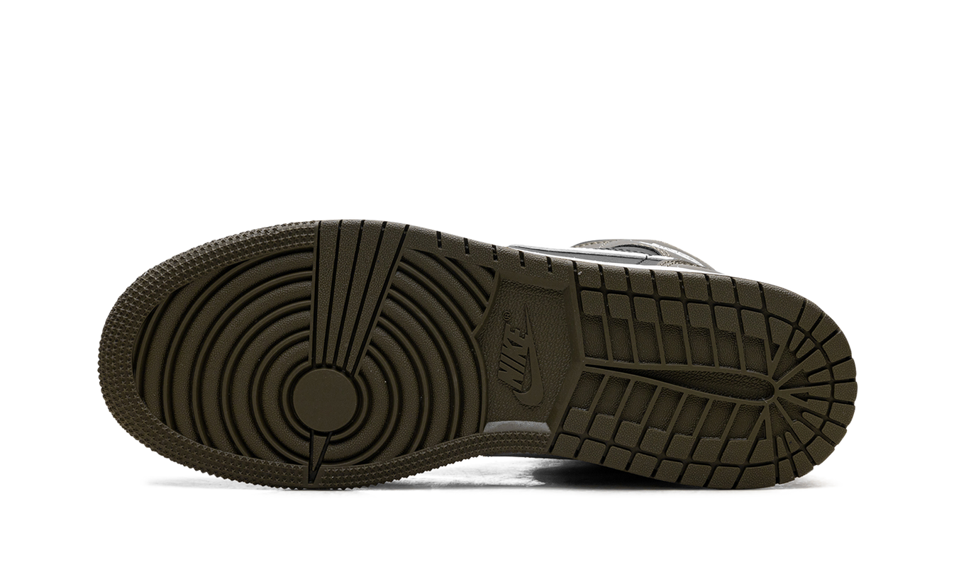 Air Jordan 1 Mid GS "Black White Olive"