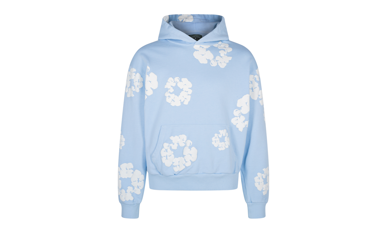 Das Baumwollkranz-Sweatshirt „Powder Blue“