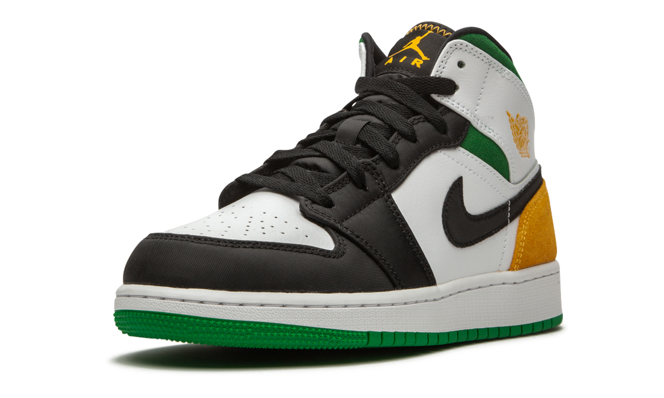 Air Jordan 1 Mid SE GS "Laser Orange / Lucky Green"