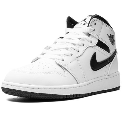 Air Jordan 1 Mid GS "White/Black"
