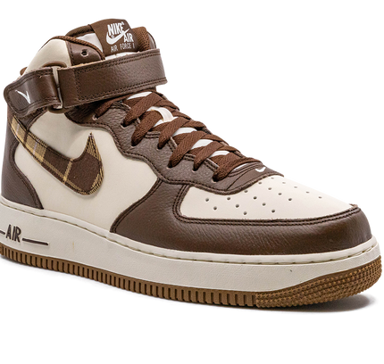 Nike Air Force 1 Mid "Brown Plaid"
