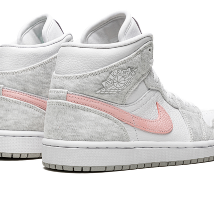 Air Jordan 1 MID SE WMNS "Heather Grey / Pink / Iron Ore"