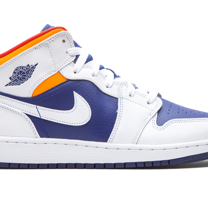 Air Jordan 1 Mid GS "White Deep Royal Blue"
