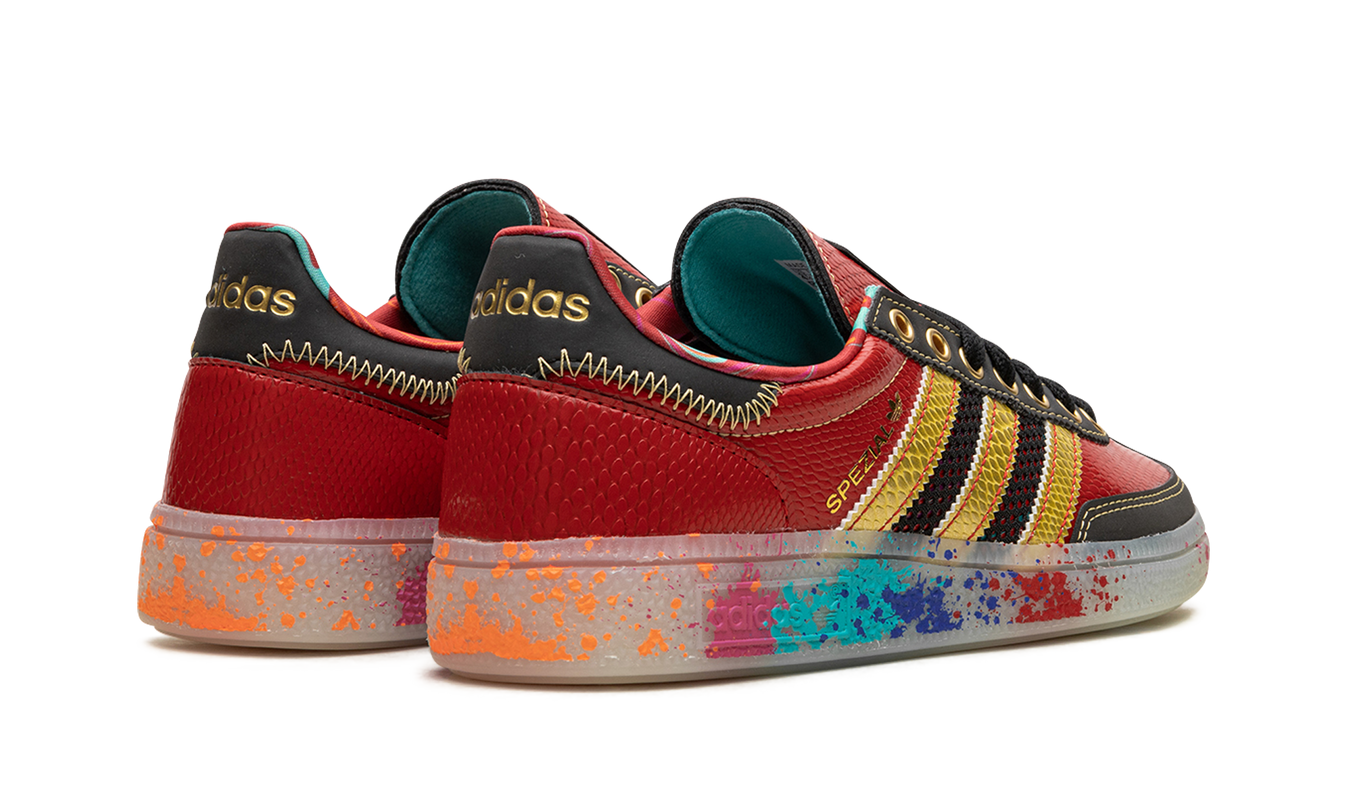 Adidas Handball Spezial "S.E.E.D. - Scarlet Gold Paint Splatter"