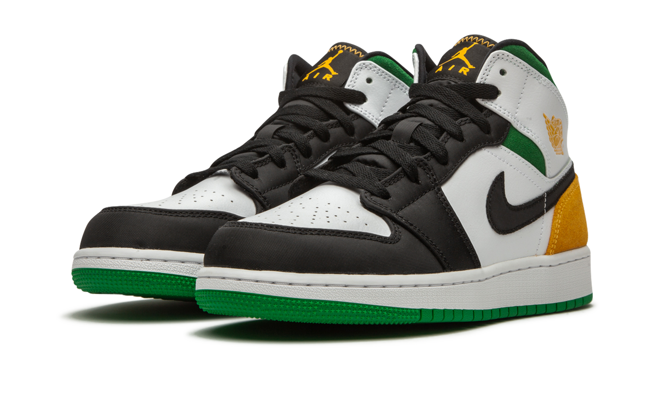 Air Jordan 1 Mid SE GS "Laser Orange / Lucky Green"