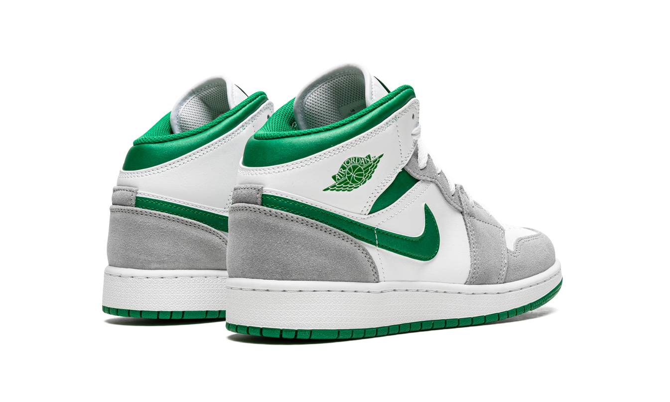 Air Jordan 1 Mid SE GS "Grey / Pine Green"